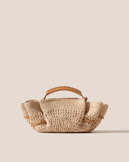 ARTA MINI CROCHET RAFFIA - Pleated Crossbody Bag