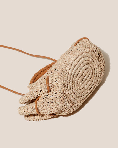 ARTA MINI CROCHET RAFFIA - Pleated Crossbody Bag