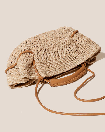 ARTA MINI CROCHET RAFFIA - Pleated Crossbody Bag