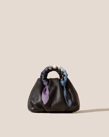 BOMBON FOULARD - Plaited-handle Leather Handbag