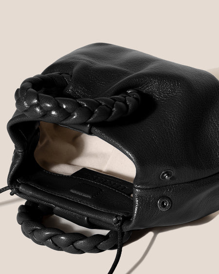 BOMBON SUPPLE SHINY - Plaited-handle Leather Handbag