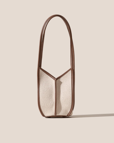 CALELLA BUCKET CANVAS - Leather-trimmed Shoulder Bag