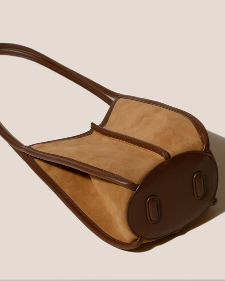 CALELLA BUCKET SUEDE - Leather-trimmed Shoulder Bag