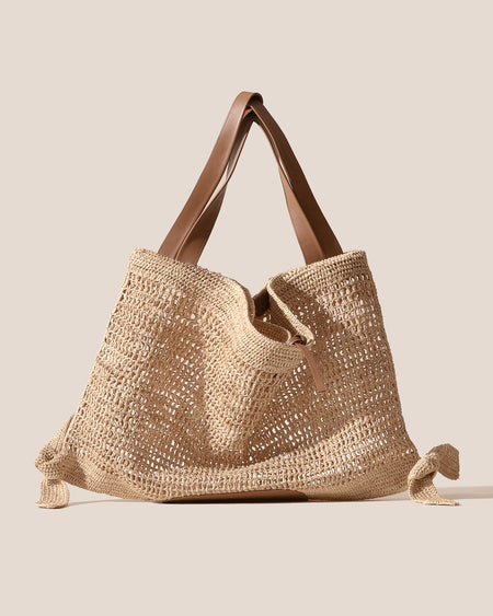 CADOR RAFFIA MESH - Slouchy Shoulder Bag