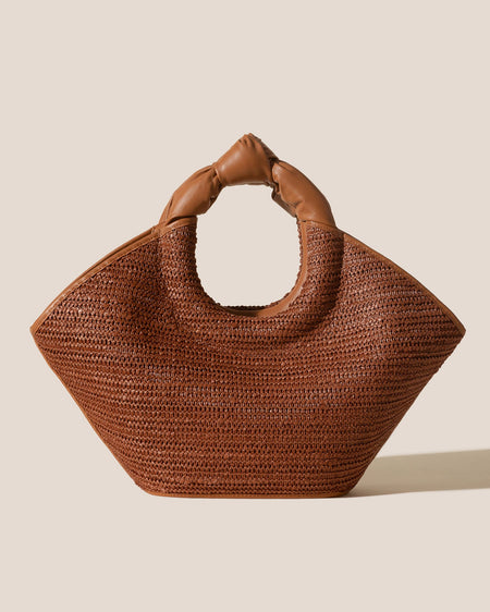 CASTELL RAFFIA - Knotted-handle Tote Bag