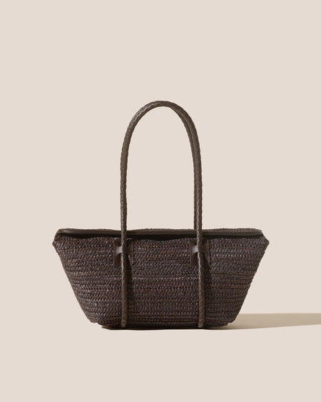 FORNA RAFFIA - Leather Framed Shoulder Bag