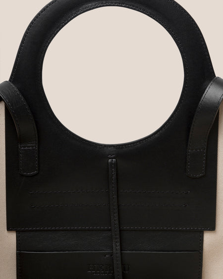 CALA L - Leather-trimmed Canvas Tote Bag