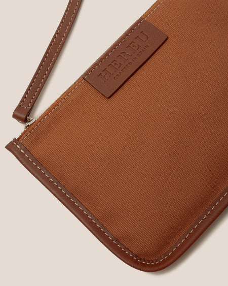 CALELLA - Leather-trimmed Organic Cotton Tote Bag