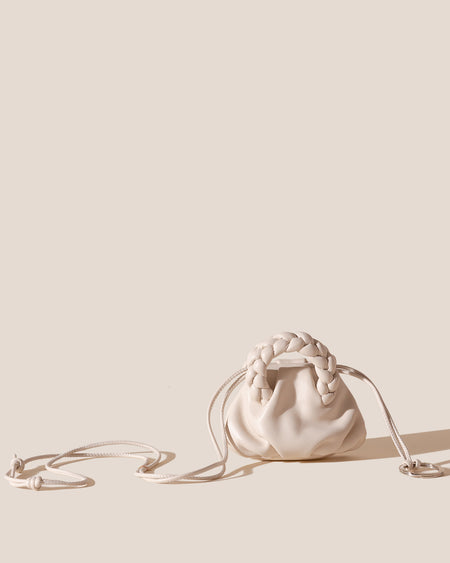 BOMBON MINI PURSE - Plaited-Handle Leather Keychain Purse