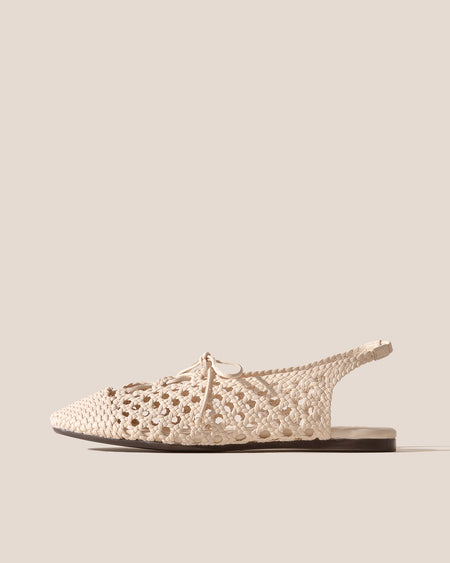 SARDANA - Lace-up Woven Slingback Sandal