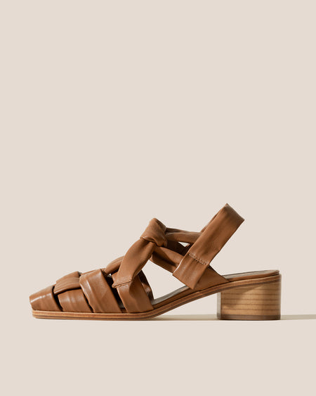 BENA HEELED - Interwoven Knotted T-bar Heeled Sandal