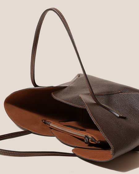 SEPAL S GRAINY - Tulip Shape Zipped Tote Bag