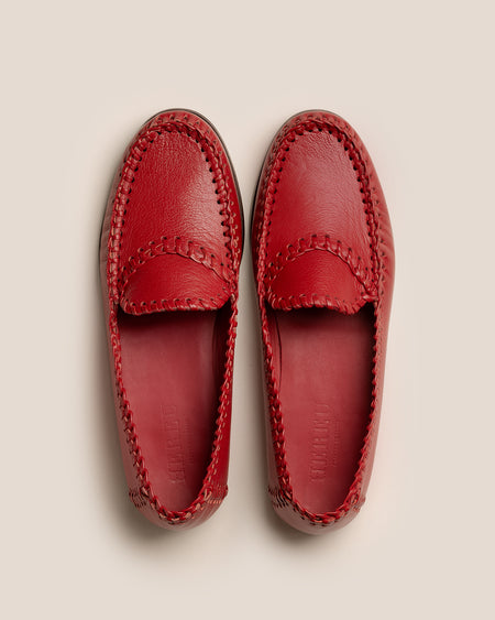 SASTRE SUPPLE SHINY - Braided Seam Slip-on Loafer