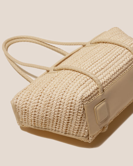 FORNA RAFFIA - Leather Framed Shoulder Bag