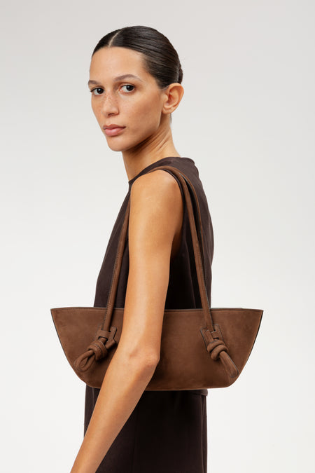 FLECA NUBUCK - Knotted-handle Shoulder Bag