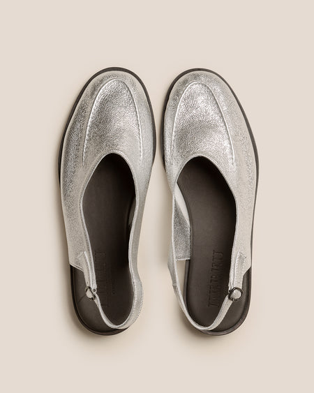 JULIOL SLINGBACK METALLIC - High-Cut Deconstructed Slingback Loafer