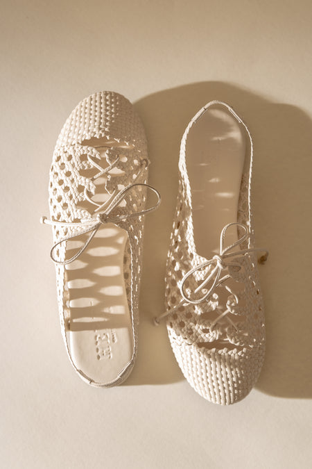 SARDANA - Lace-up Woven Slingback Sandal