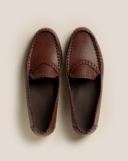 SASTRE SUPPLE SHINY - Braided Seam Slip-on Loafer