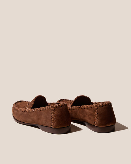 SASTRE SUEDE - Men's Braided Seams Slip-on Loafer