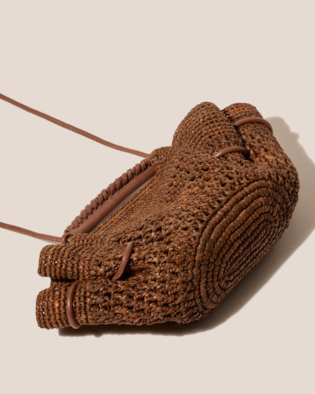 ARTA MINI CROCHET RAFFIA - Pleated Crossbody Bag