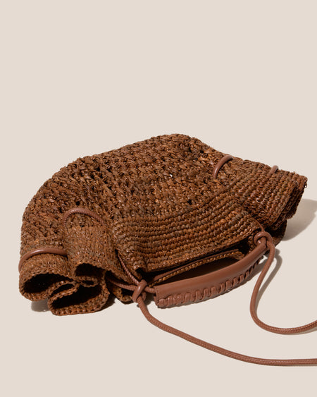 ARTA MINI CROCHET RAFFIA - Pleated Crossbody Bag