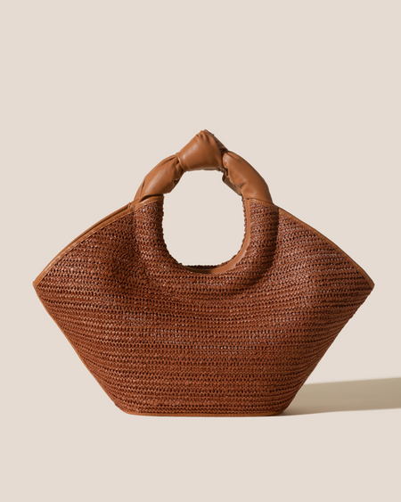 CASTELL RAFFIA - Knotted-handle Tote Bag